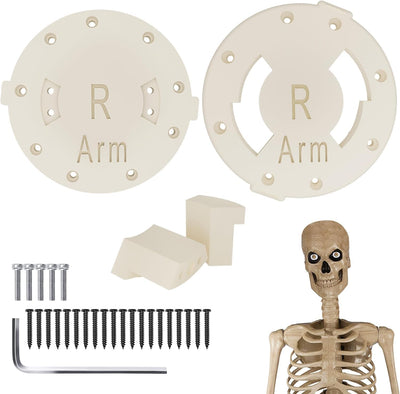 Kit soporte brazo esqueleto blanco gigante 12ft para Halloween