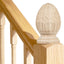 Cabezal decorativo de piña madera para cama y valla 4.72pulg