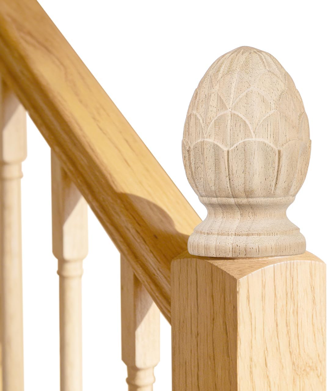 Cabezal decorativo de piña madera para cama y valla 4.72pulg