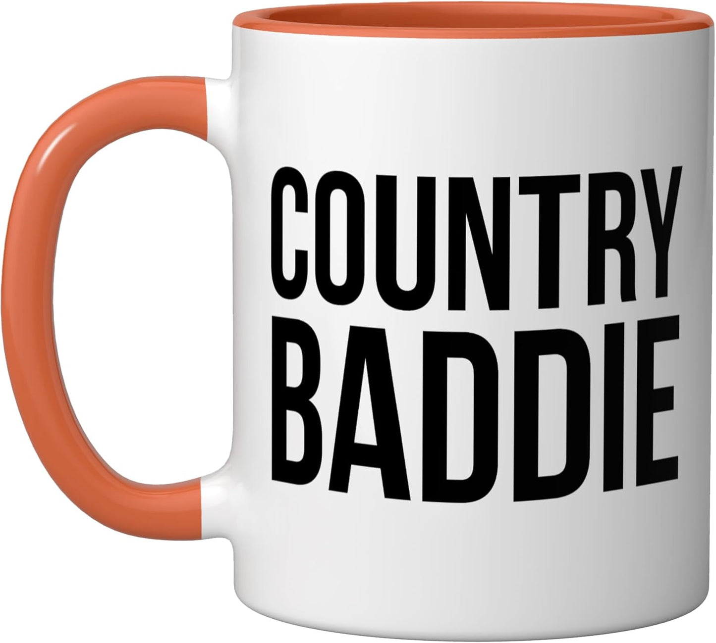 Taza Cerámica Country Baddie Oeste Naranja/Blanco