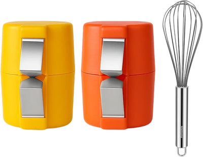 Set 3 Abridores Huevos con Batidora Acero Inox