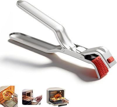 Pinzas de agarre de acero inoxidable para placa caliente y microondas