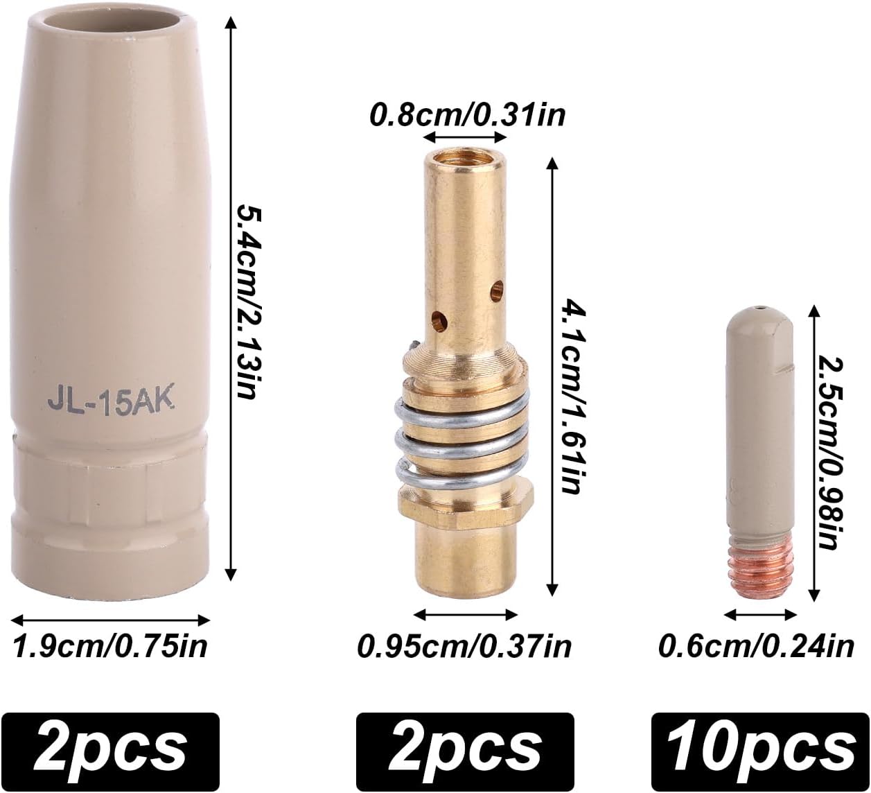 Kit punta soldadora MIG 14 pzas antiadherente 0.030pulg