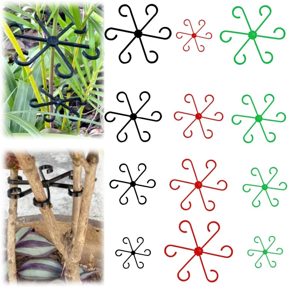 12 Pzas Soporte Tallos Plantas Trepadoras Plástico