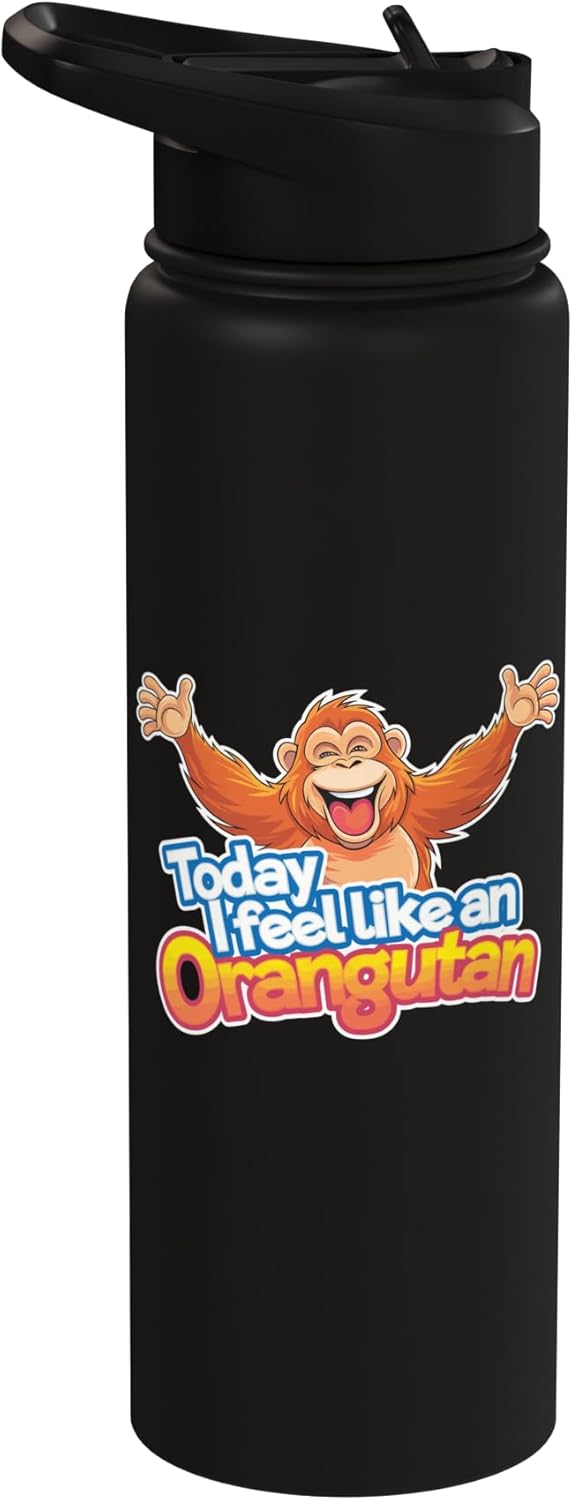 Botella de agua acero inoxidable orangután para niños