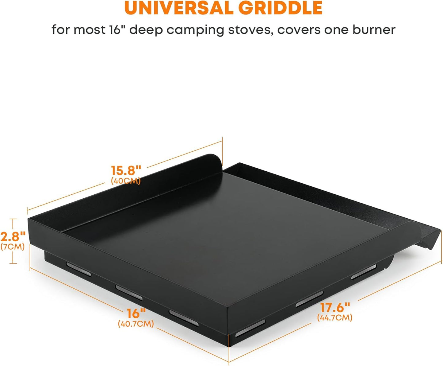 Plancha antiadherente para Camp Chef y estufas 16pulg negro