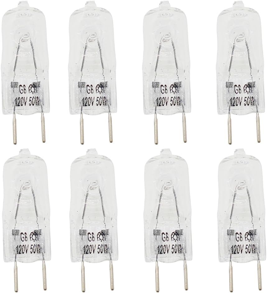 8 Bombillas Halógenas Microondas 130V 50W Comp GE CVM DVM HVM JNM
