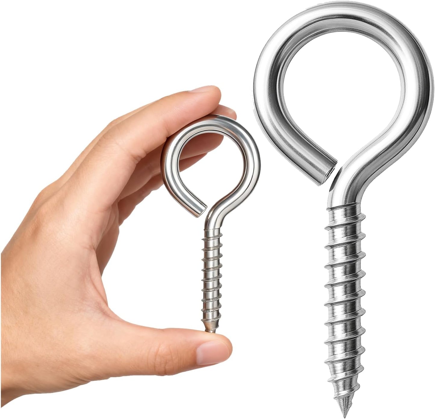 10 Ganchos Acero Inox 304 4pulg Carga 500lb