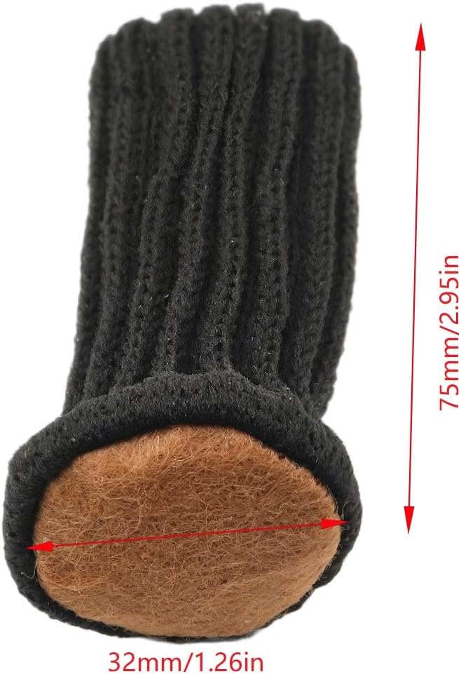Protectores patas silla doble capa antideslizante negro