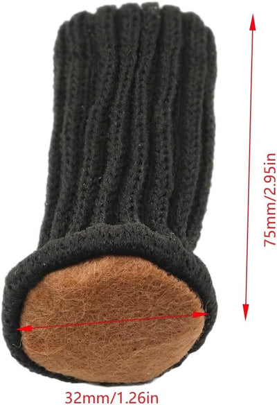 Protectores patas silla doble capa antideslizante negro