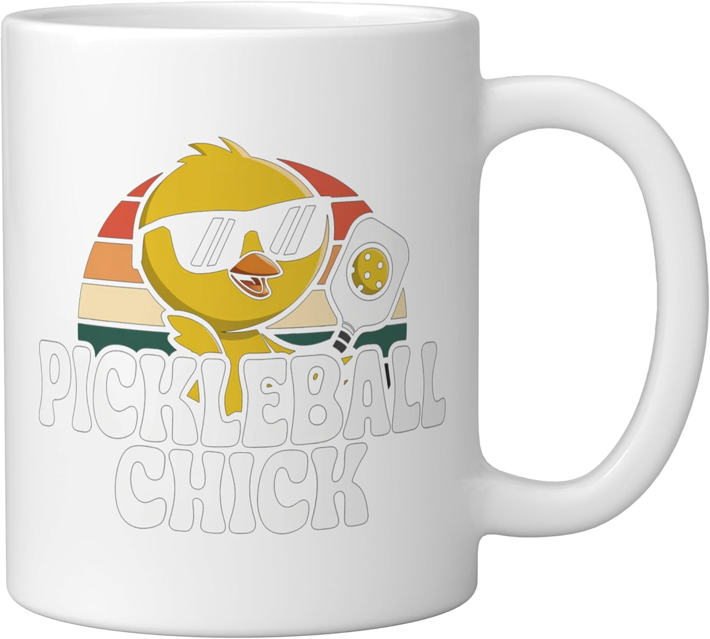 Taza Cerámica Pickleball para Mujer Deportiva Blanco