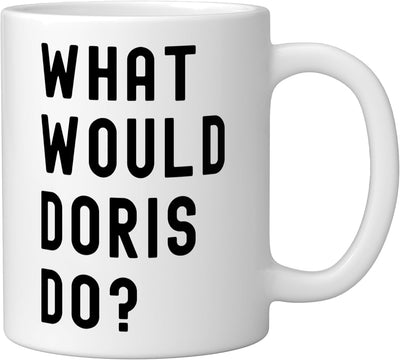 Taza de cerámica What Would Doris Do? color blanco