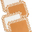Set 4 servilletas doble cara estampado con escallop color ámbar