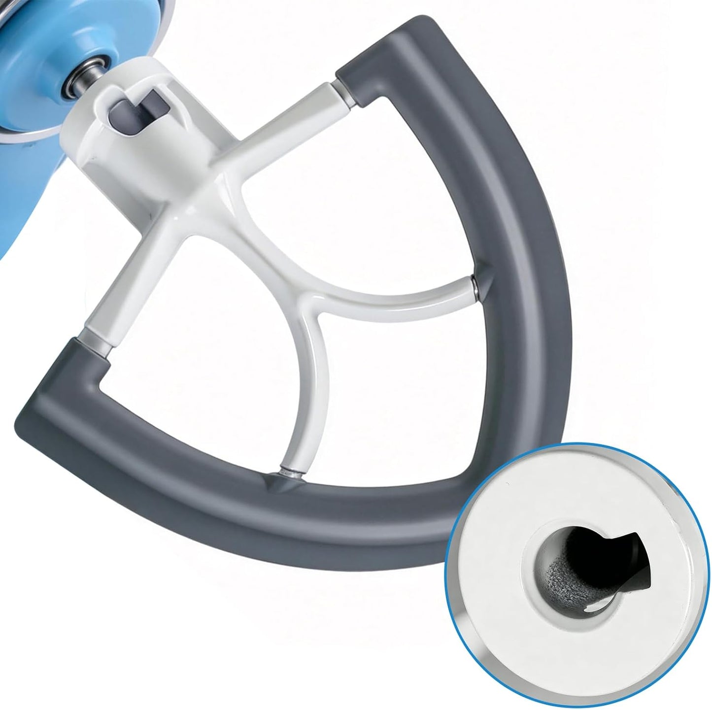 Accesorio para KitchenAid con borde flexible para batidora de 4.5-5 Qt