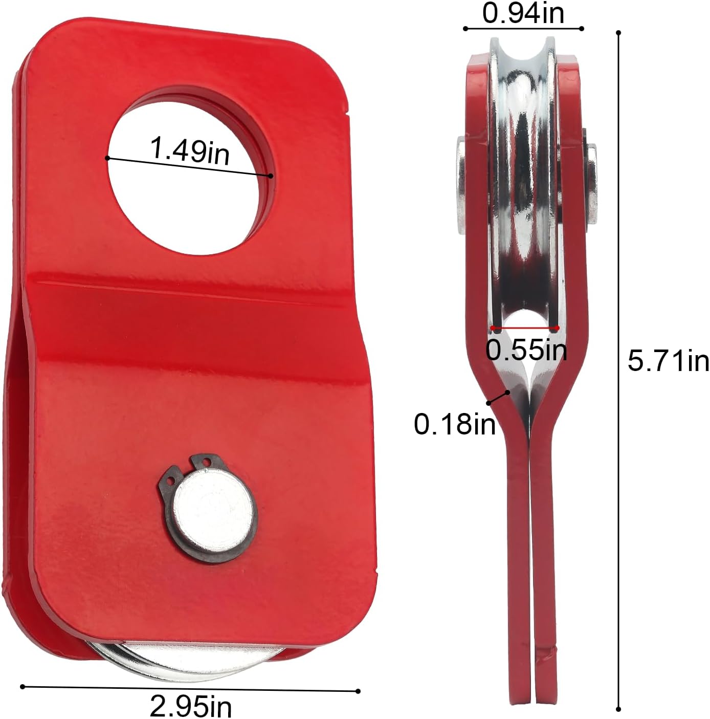 Bloque arranque cabrestante 8000lb polea resistente ATV UTV