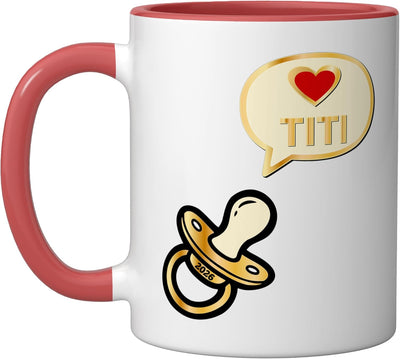 Taza Cerámica Titi Latina Roja/Blanca