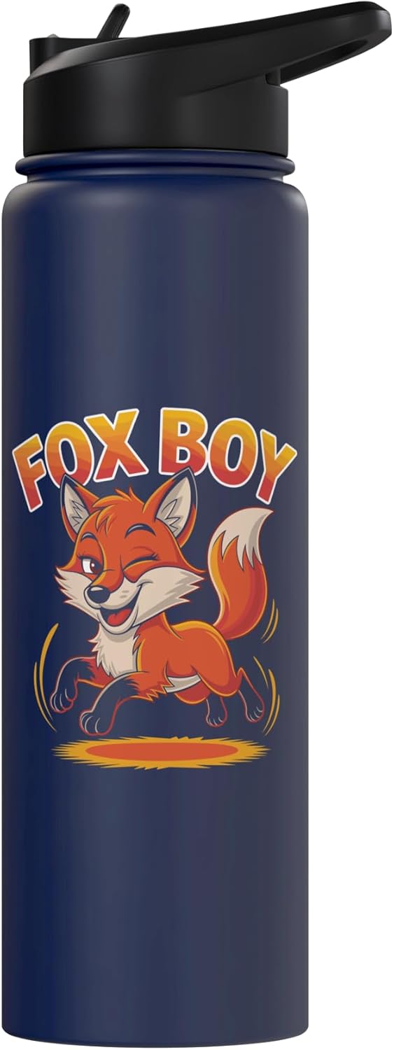Botella de agua acero inoxidable para niños Fox Boy