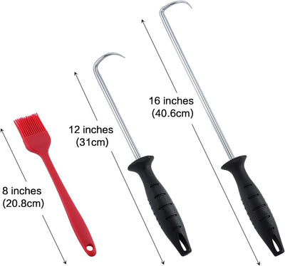 Aleta alimentos acero inox 16 y 12 pulg set 2