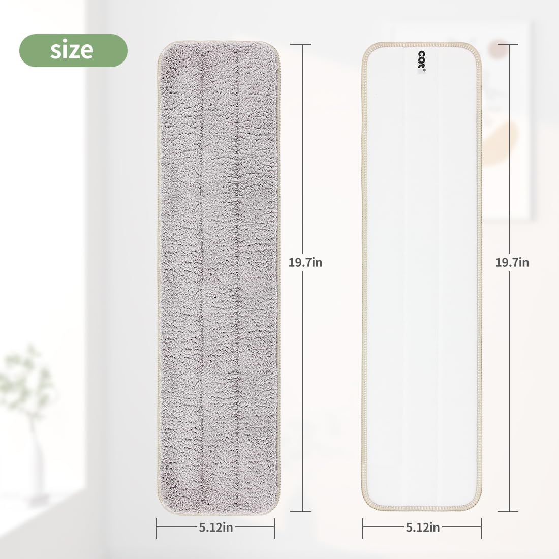 Almohadillas microfibra 18pulg reutilizables para piso plano
