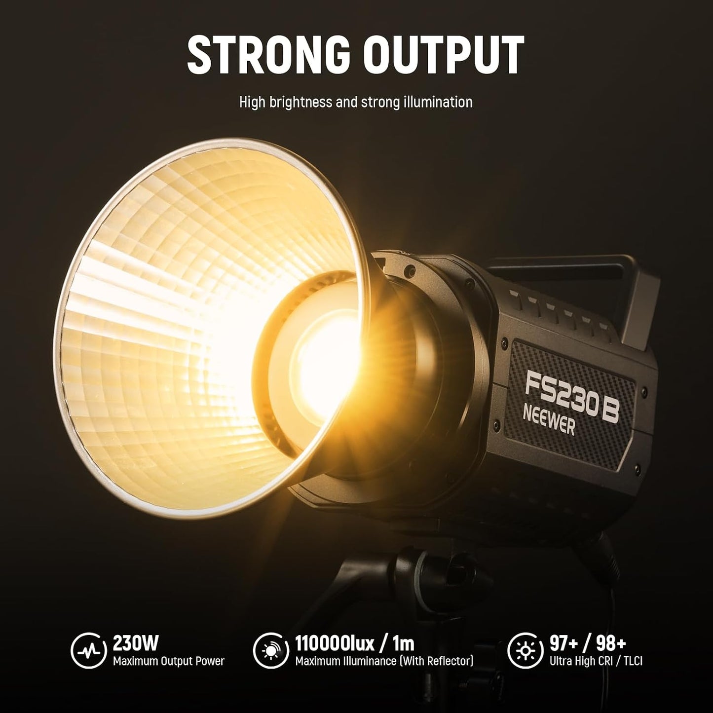 Luz LED estudio bi color CRI 97 montura Bowens