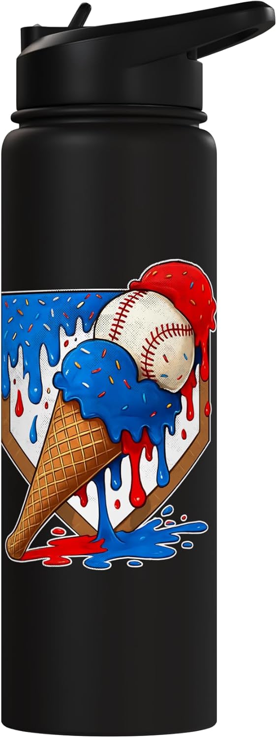 Botella agua acero inox niños helado béisbol