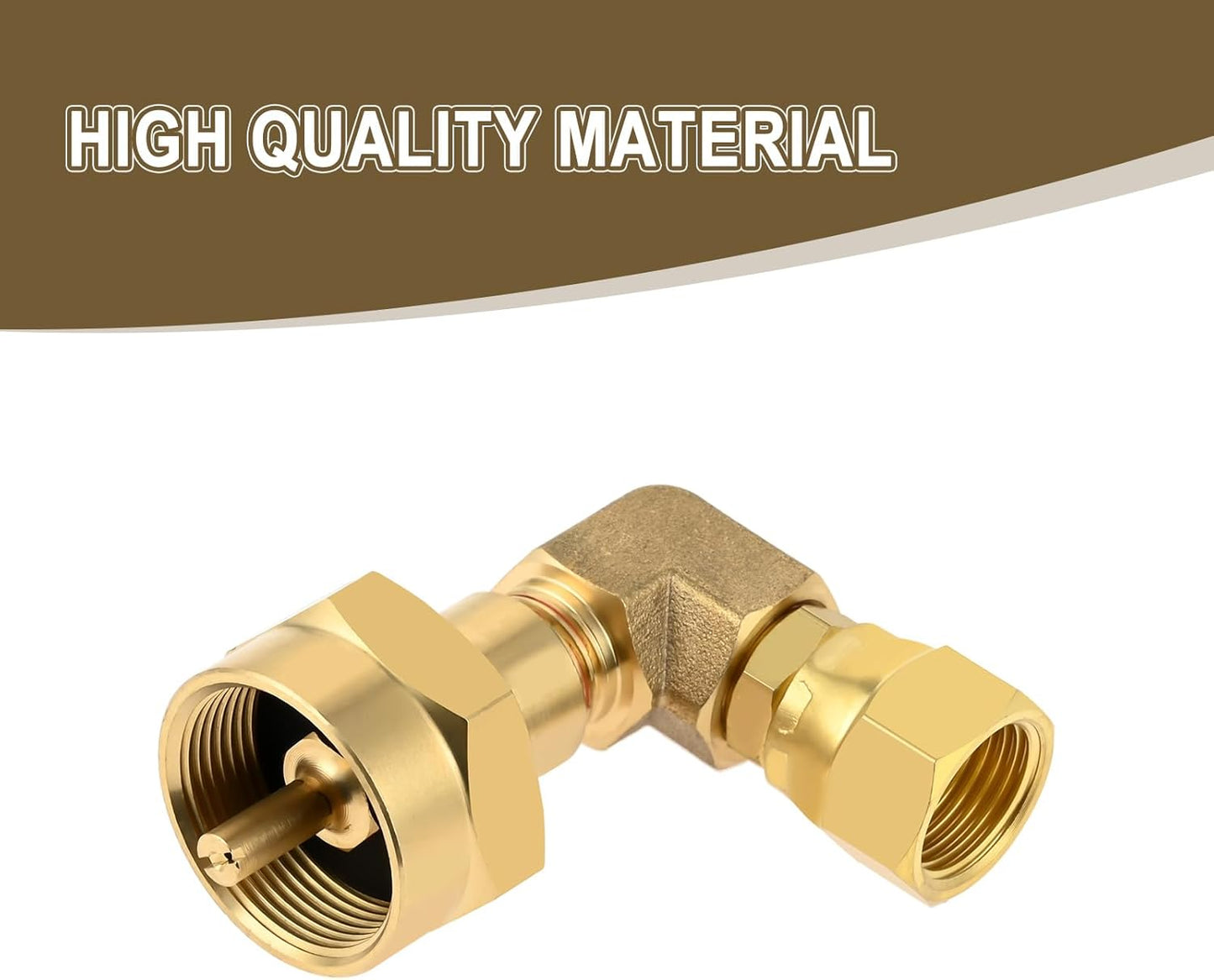 Adaptador codo quemador propano 1lb SAE latón 3/8pulg 90grados