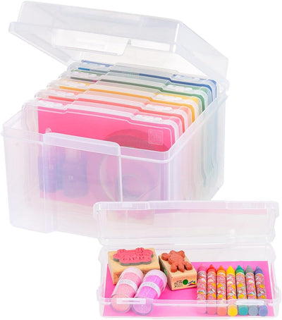 Organizador fotos manualidades 5x7pulg transparente