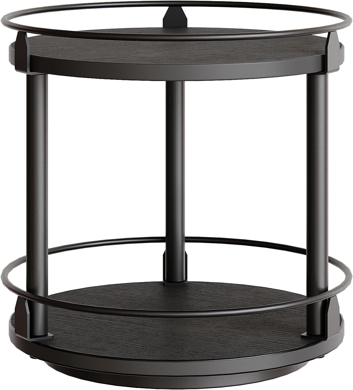 Estantería especias giratoria 2 niveles con soporte cafetera