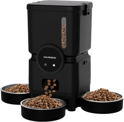 Alimentador automatico para 3 gatos 6L WiFi 15 dias bateria