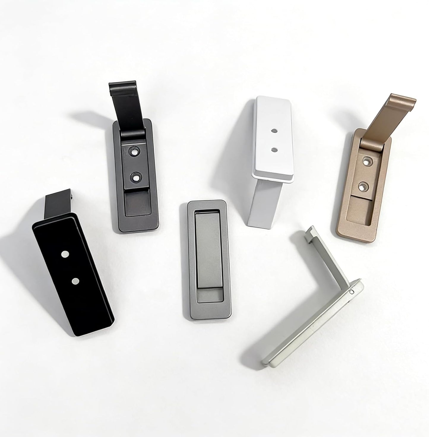 Manija bolsillo puerta ultrafina gris tirador rectangular