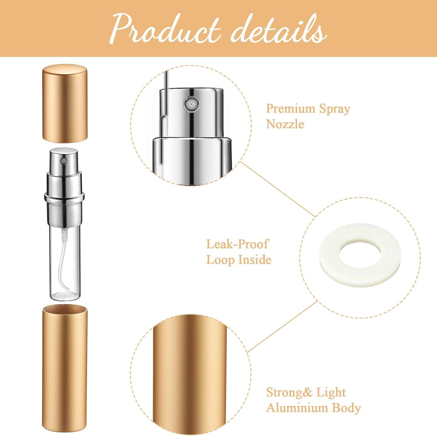 7 Atomizadores Perfume Recargables 0.2oz con Bomba Transferencia