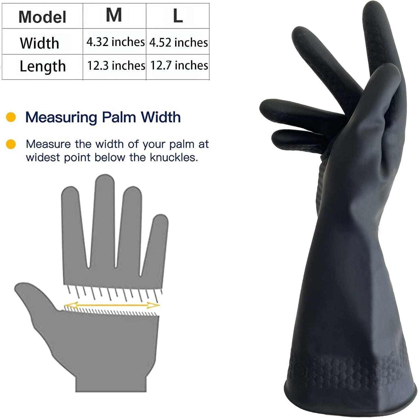 Guantes goma y látex para limpieza hogar resistente químicos
