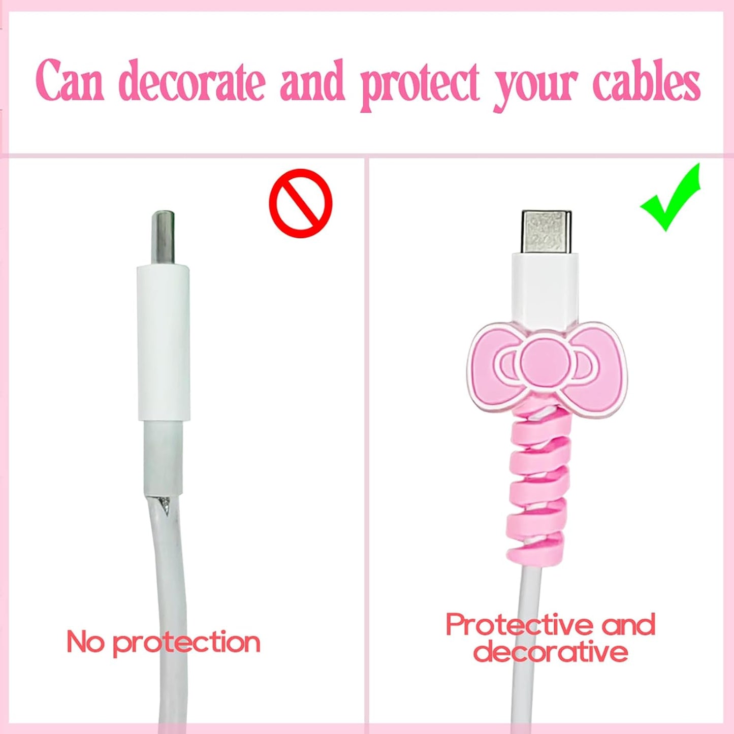 Pack 10 protectores cables USB silicona animales dibujos
