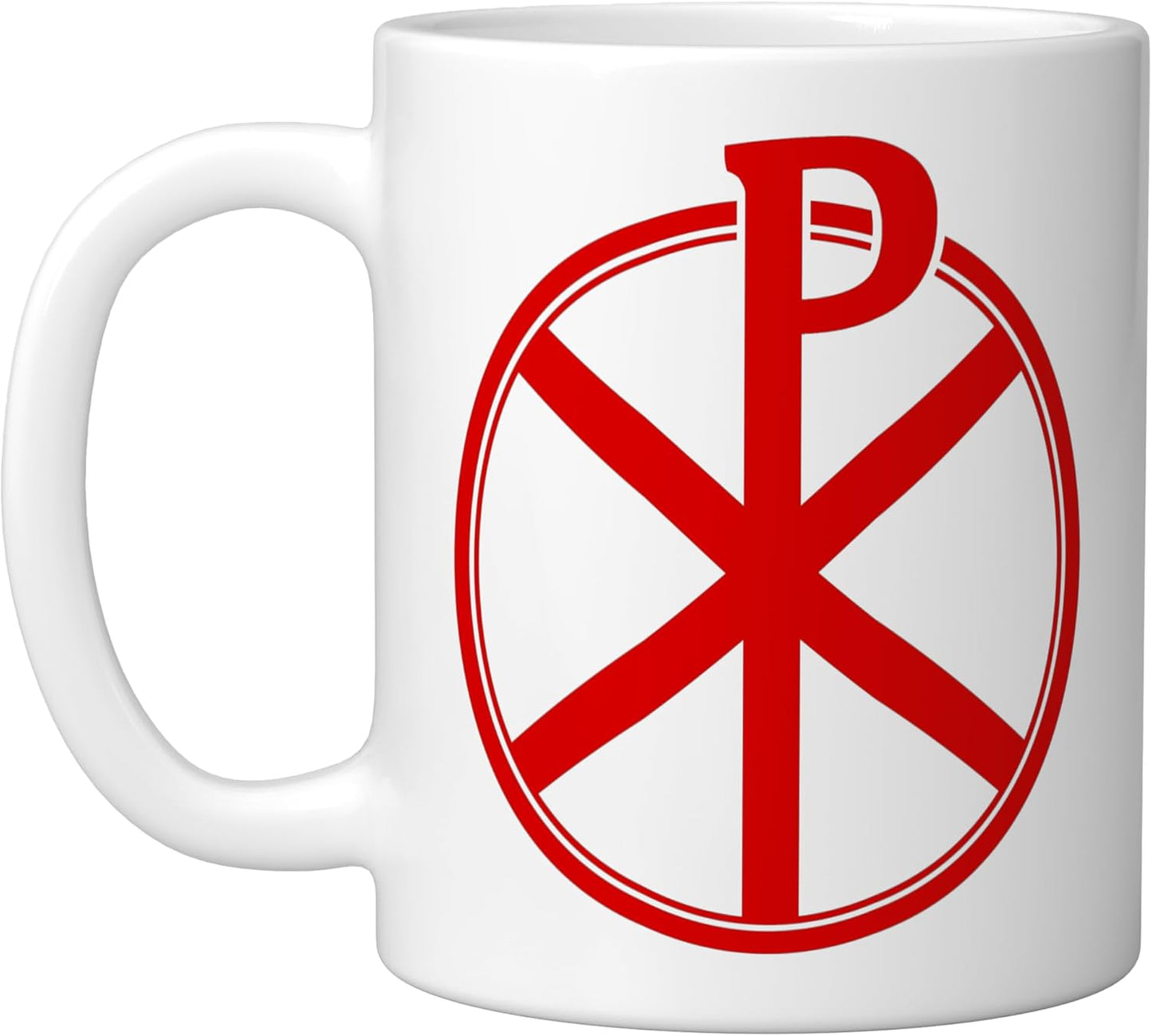 Taza Cerámica Chi-Rho Cristo Blanco