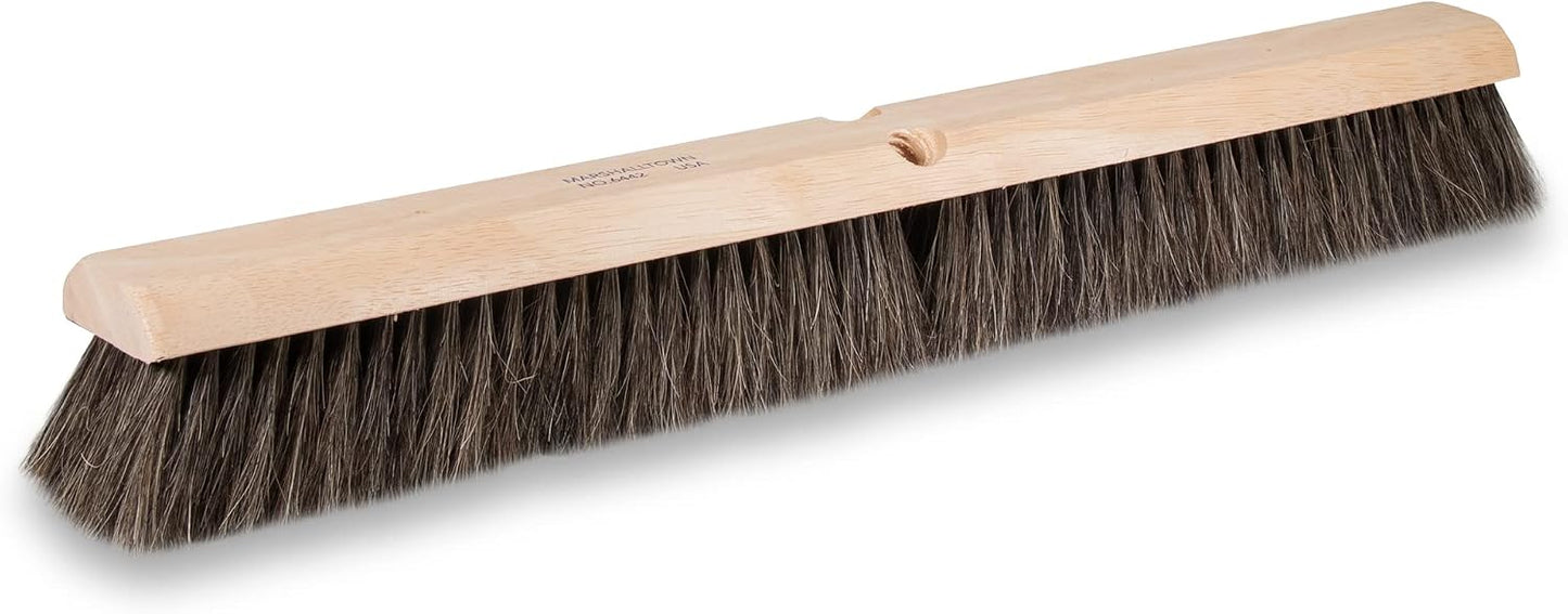 Escoba crin caballo bloque ancho 24pulg madera EE.UU.