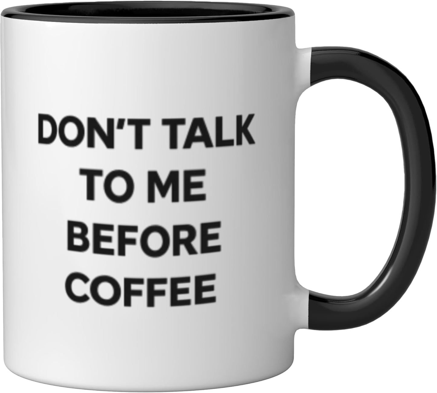 Taza cerámica con mensaje oculto humorístico para hombres y mujeres negro/blanco