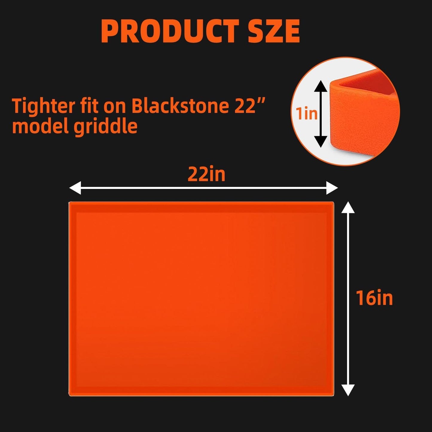 Tapete silicona para plancha Blackstone 22pulg protege de roedores
