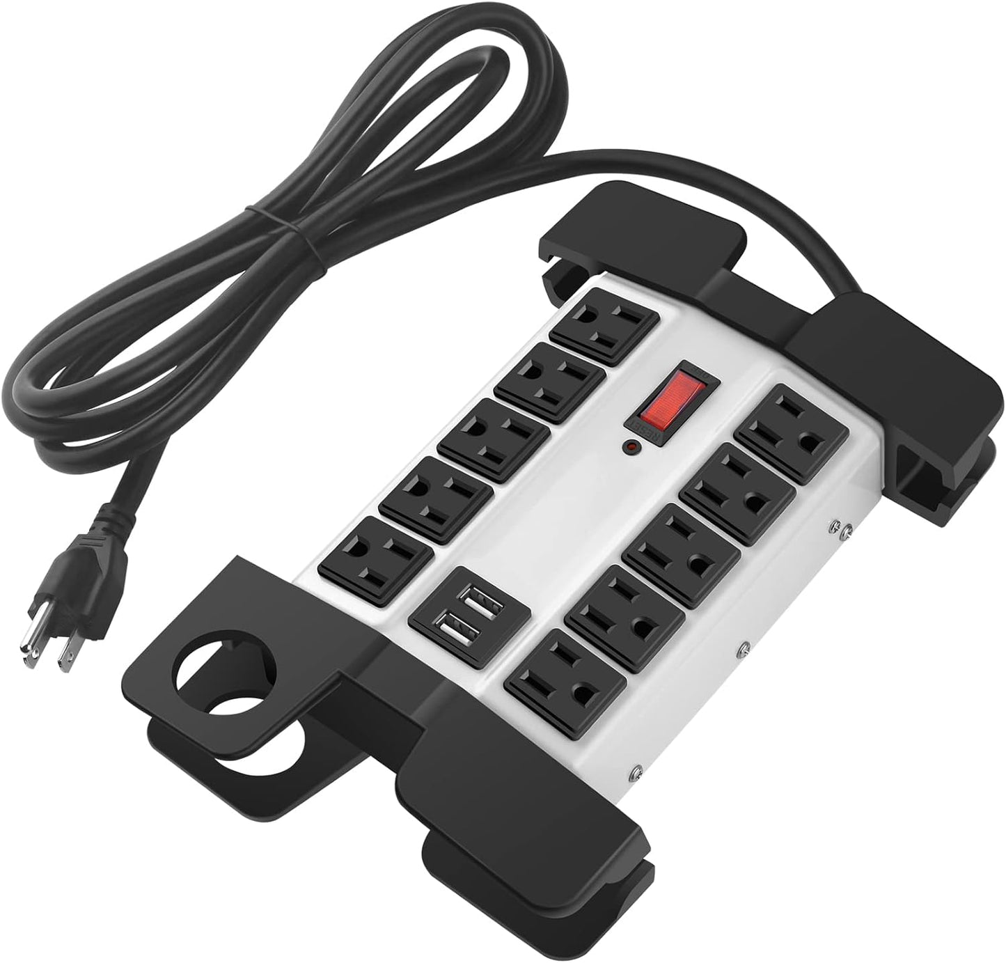 Regleta alimentación USB 10 salidas metal 15A proteccion 2700J