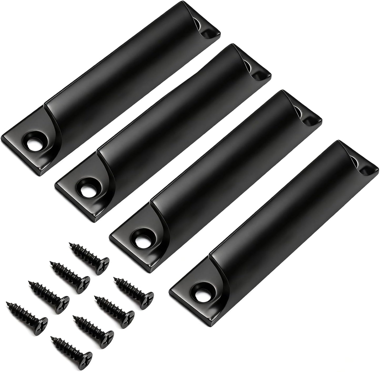 Tiradores dedo cocina aluminio set 4 3.5pulg modernos