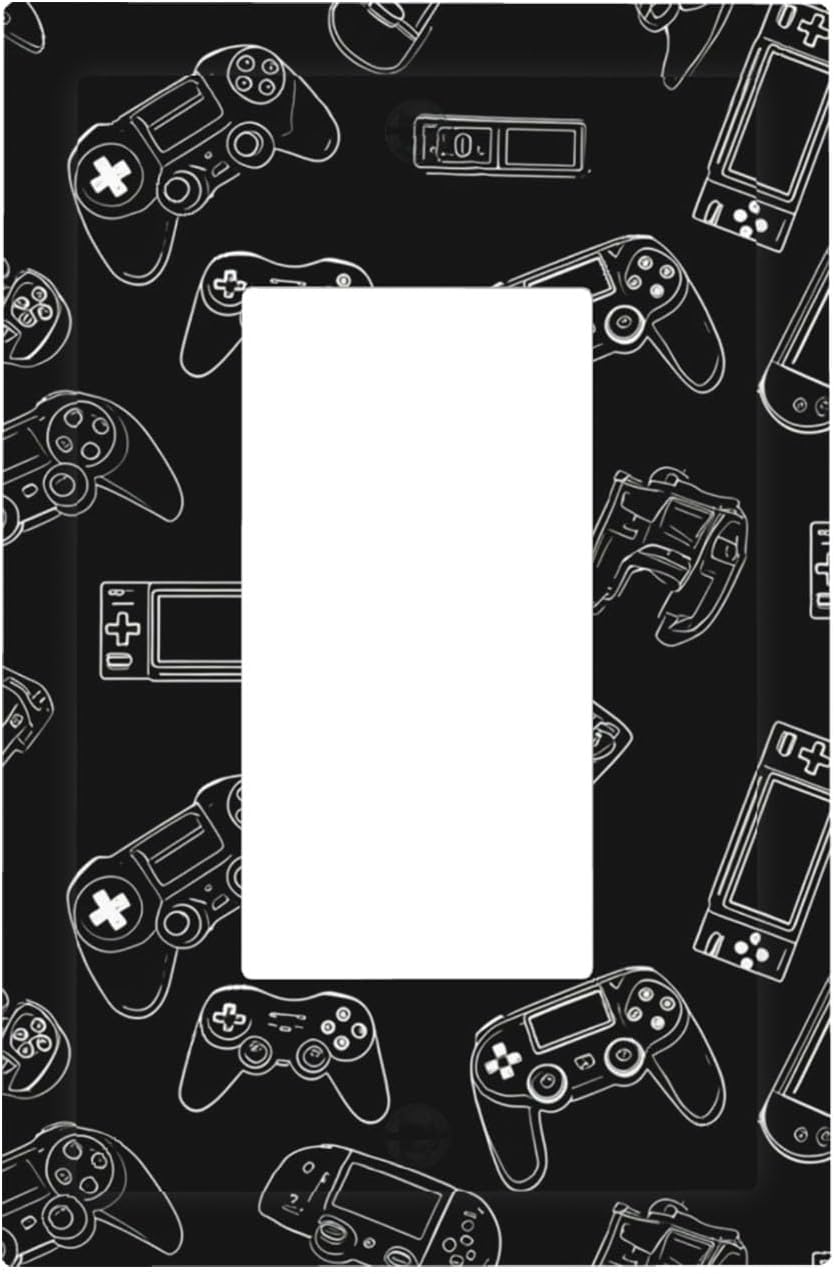Cubierta interruptor basculante dormitorio sala juego negro
