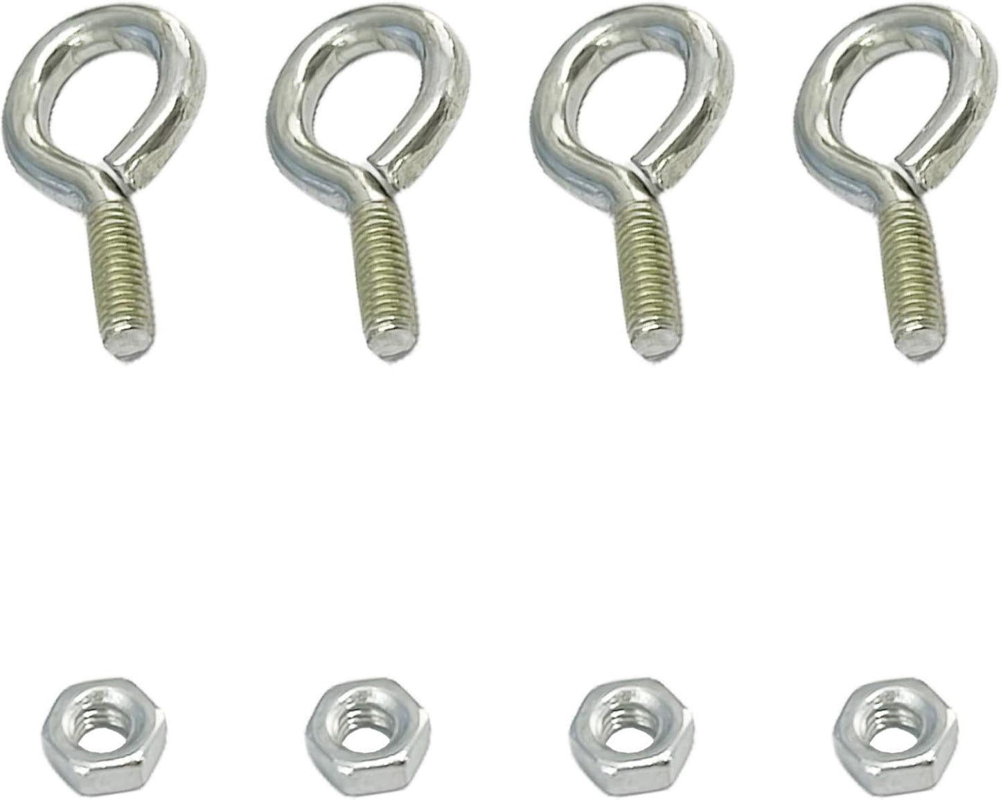 12 Pzas Perno Ojo M3x8mm Acero Carbono Chapado Zinc