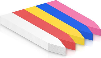 100 Etiquetas Plástico Impermeables para Plantas 4pulg Multicolor