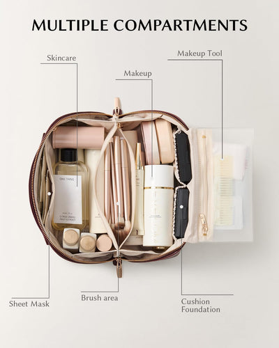 Bolsa maquillaje viaje gran capacidad impermeable
