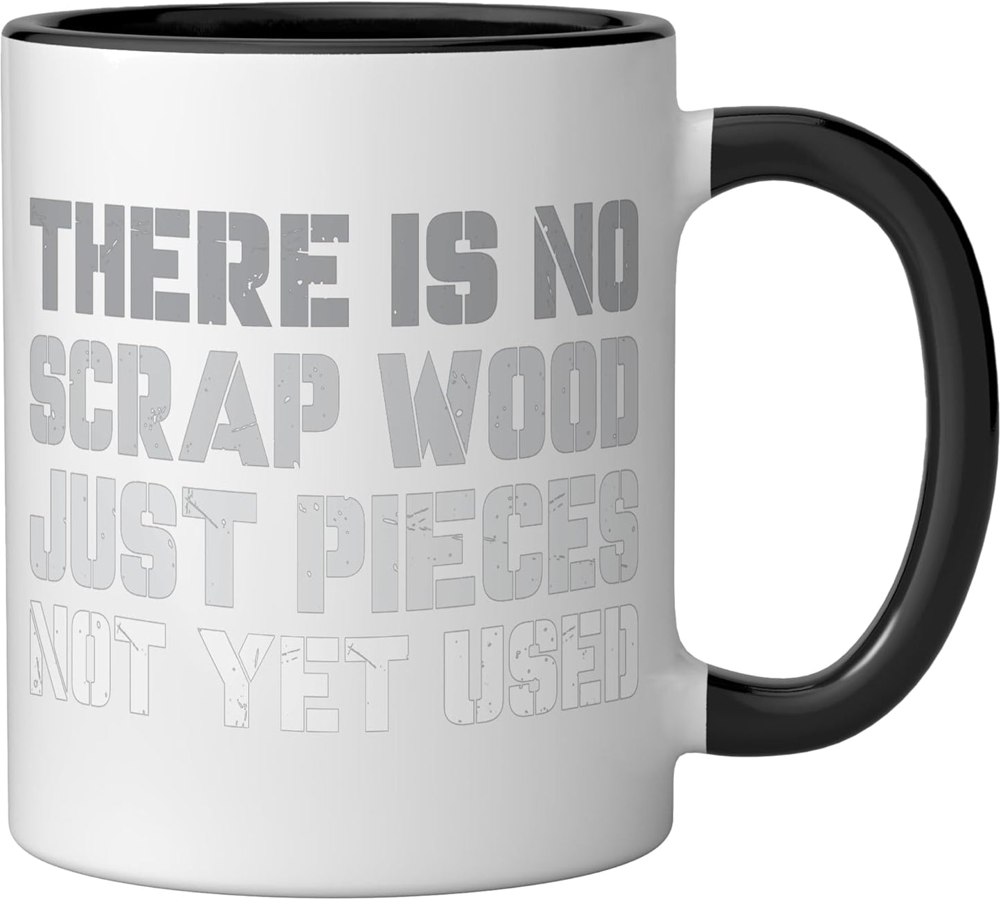 Taza de cerámica para madera sin desperdicios negra/blanca