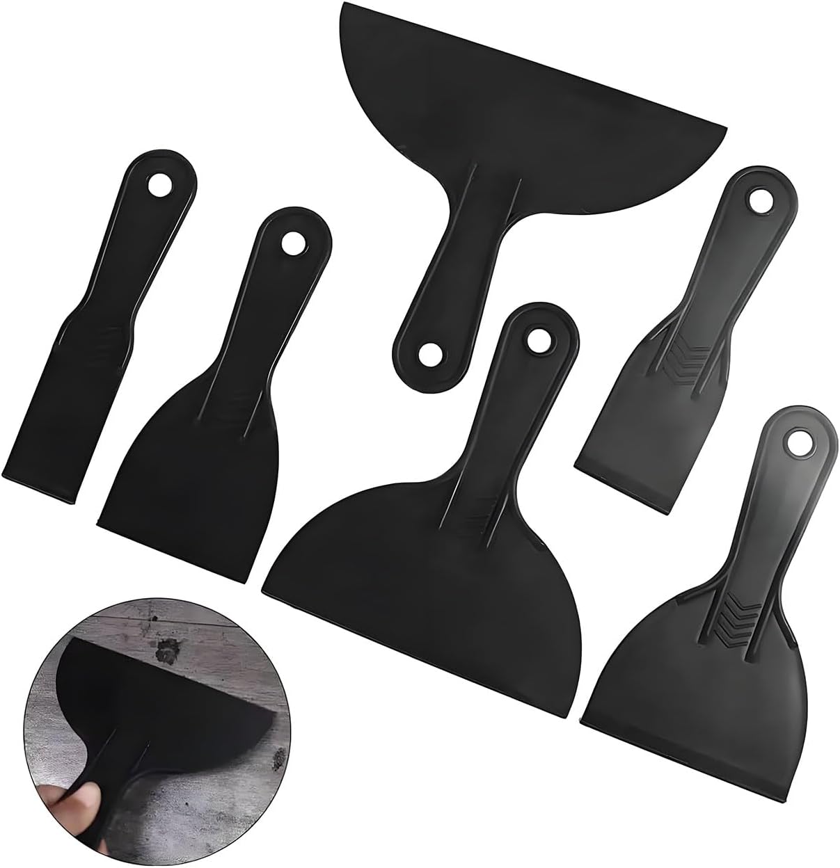 Set 6 Cuchillos Masilla Raspador Plástico Espátula