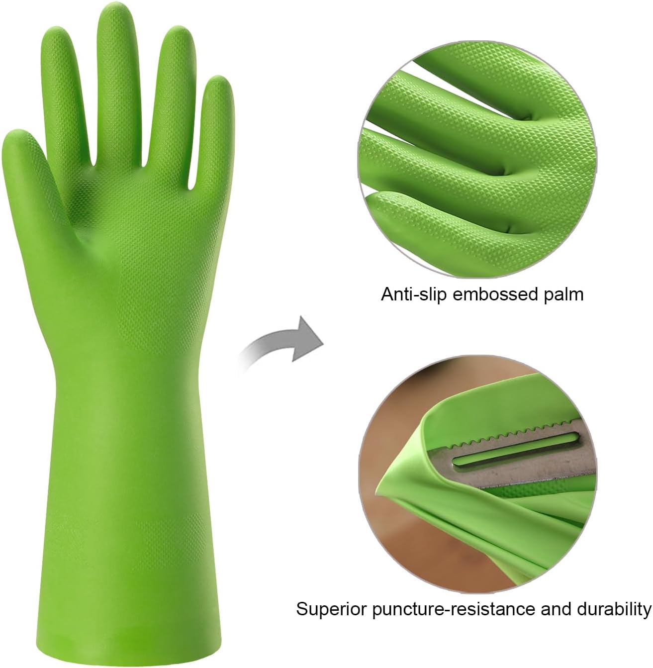 Guantes goma cocina reutilizables flexibles