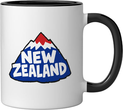 Taza Cerámica Minimalista con Insignia Viaje Negro/Blanco