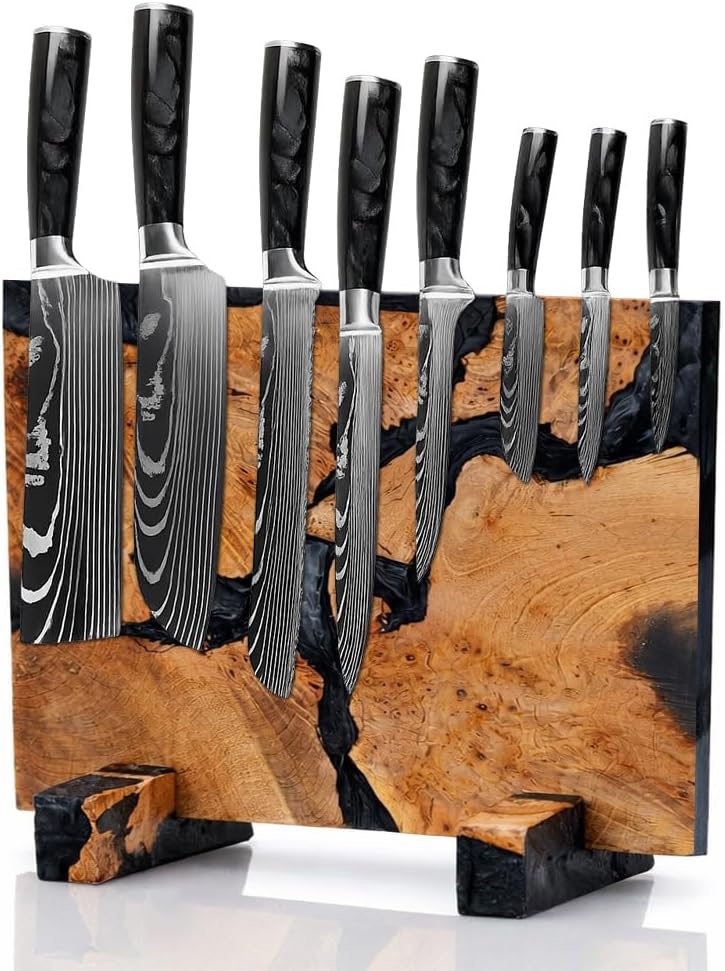 Bloque magnético cuchillos madera arce 20 pzas antiderrap