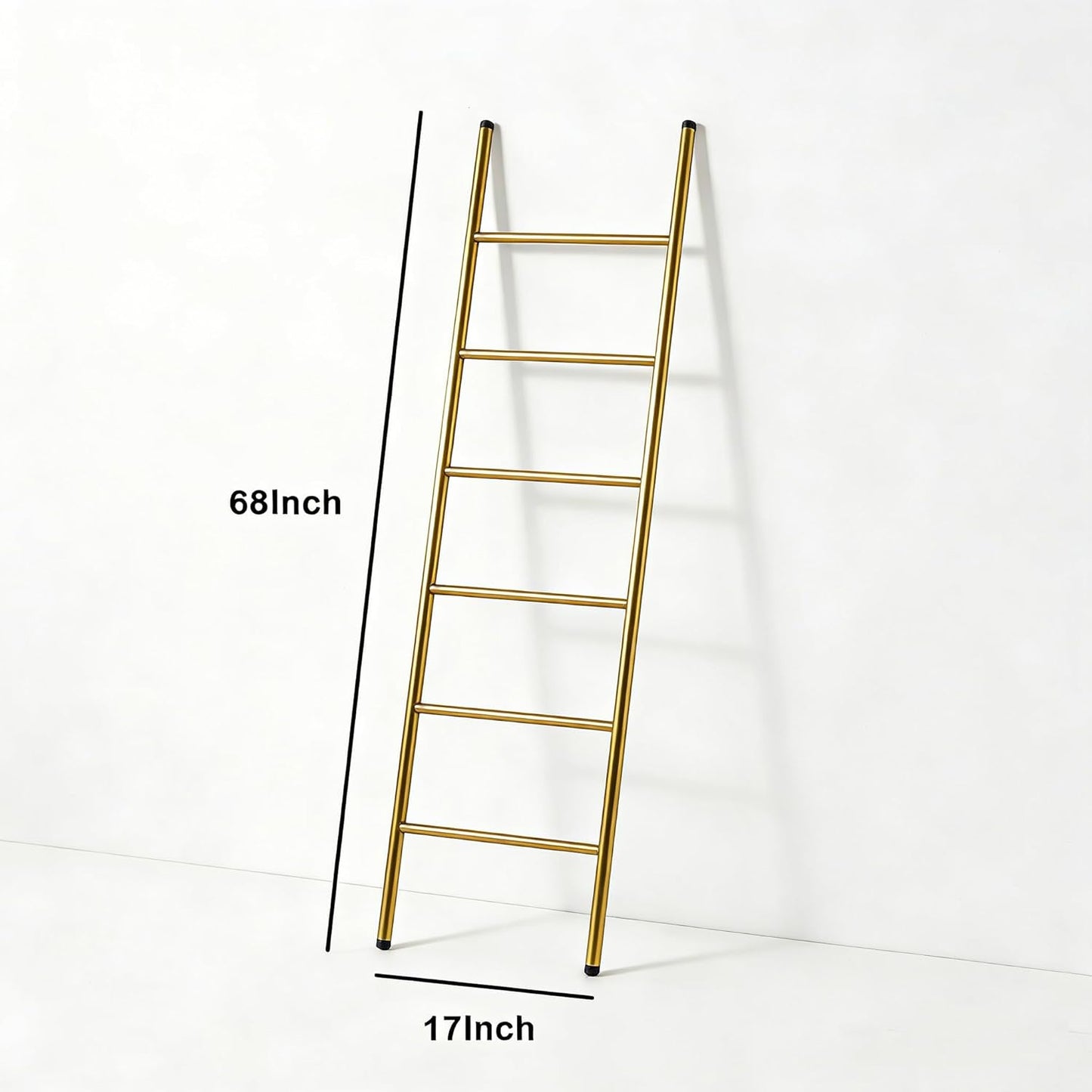 Escalera 6 niveles toallero pared dormitorio color dorado