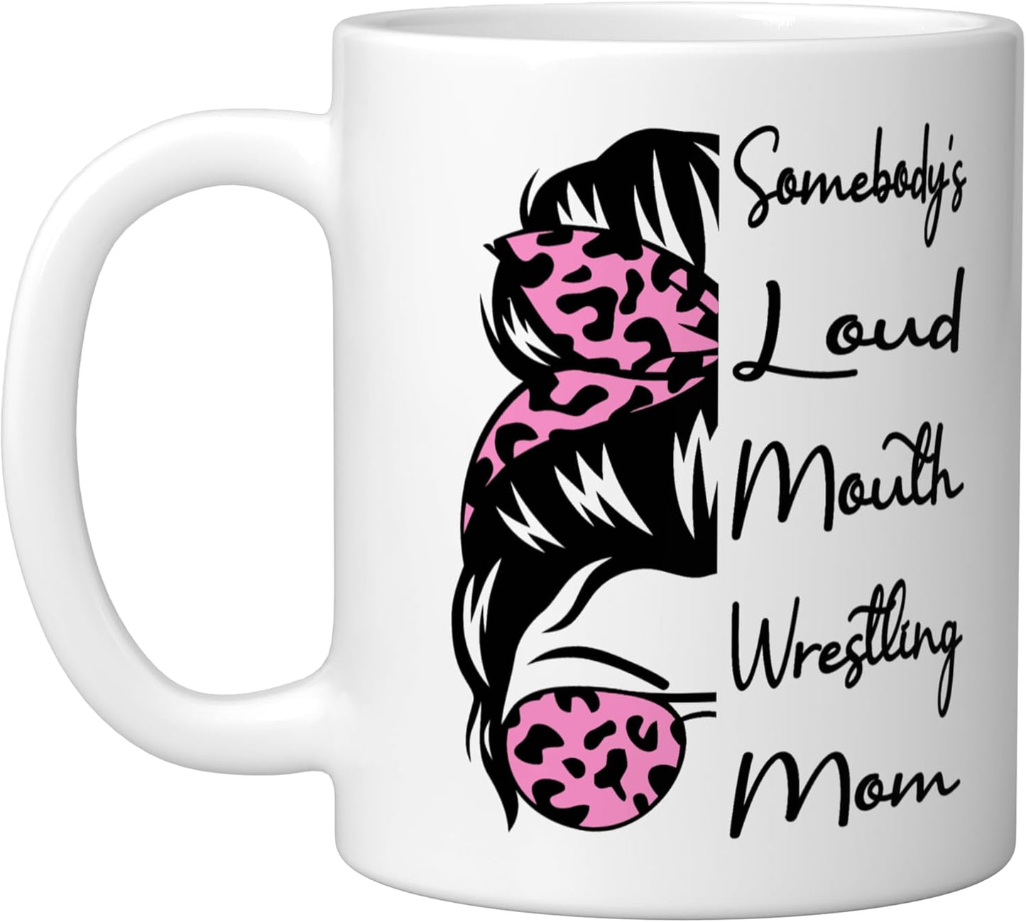 Taza de cerámica para mamá luchadora Somebodys Loud Mouth